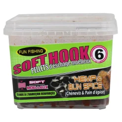Pellets d'Eschage Fun Fishing Soft Hook Pellets Hemp et Bun Spice 120G