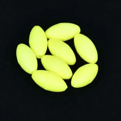 Perles ovales flottantes Sunset FLUO JAUNE (X20)