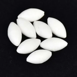 Perles ovales flottantes Sunset blanches (x20)