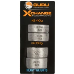 Plombs pour cages feeder coup guru x-change distance feeder weights heavy (x4)