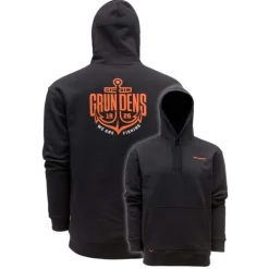 Sweatshirt Grundens Displacement Hoodie Logo Black Anchor Black