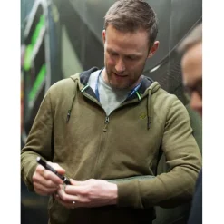 Sweat-shirt korda kore olive zip hoodie