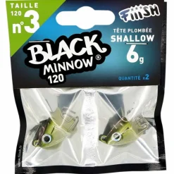 Tete plombee fiiish black minnow 120 shallow 6g (x2)