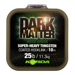 Tresse à bas de ligne korda dark matter tungsten coated braid weed green 10m