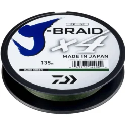 Tresse Daiwa J-Braid x4 Verte 135m