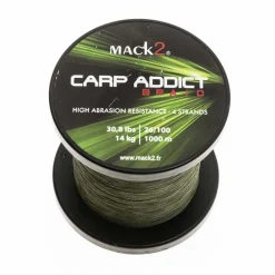 Tresse mack2 carp addict 4braid 1000m verte