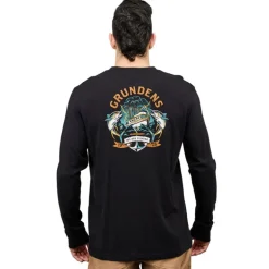 T-shirt Grundens Tuna Tattoo LS Noir