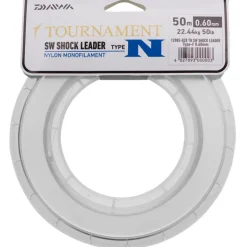 Tête de ligne daiwa tournament shok leader type n en nylon bobine de 50m