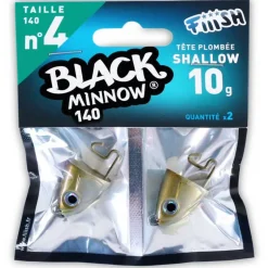 Tête plombee fiiish black minnow 140 shallow 10g (x2)