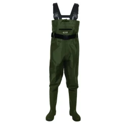 Waders PVC Sert Luxe Semelles Crantées
